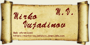 Mirko Vujadinov vizit kartica